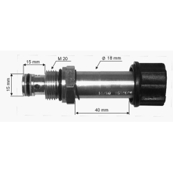 2501498M Hidraulički ventil 15 mm x M20 dvostrukog djelovanja